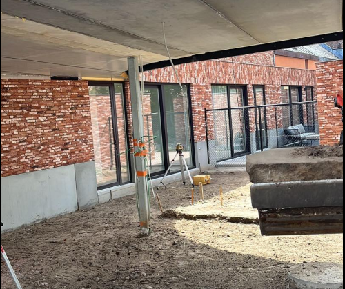 Nivelleren van terreinen Hamont-Achel, Limburg